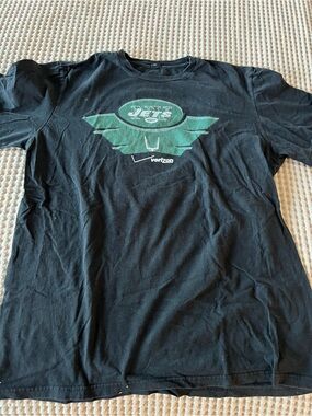 NFL New York Jets Black and Green Short Sleeve Tee
